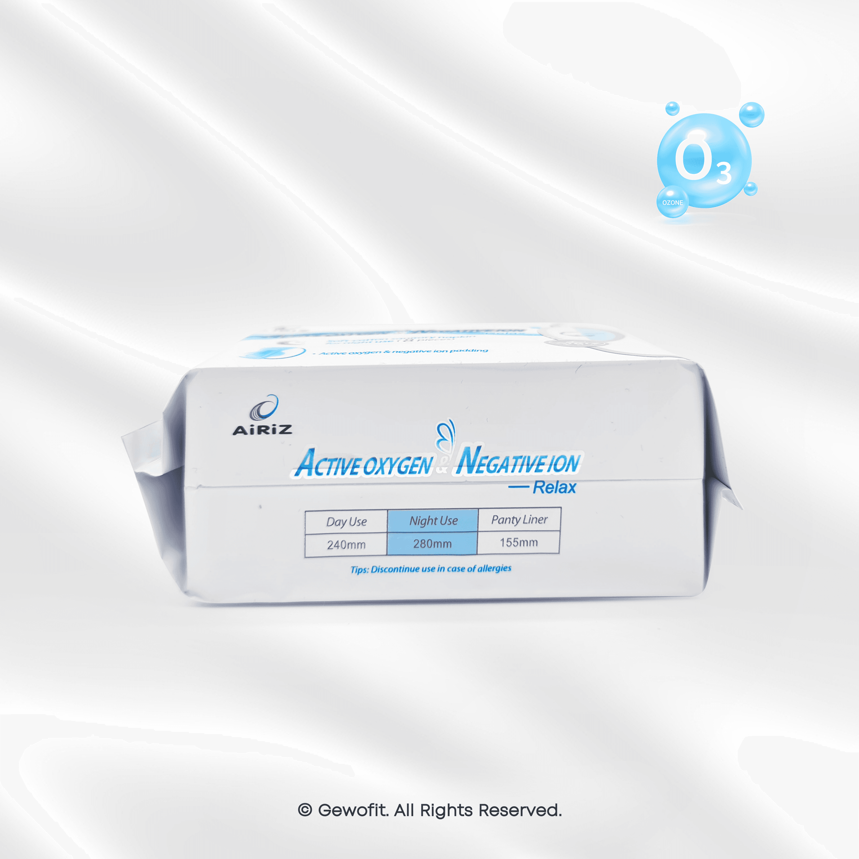 AiriZ Nachtschutz-Binden mit Aktivsauerstoff und negativen Ionen - gewofit