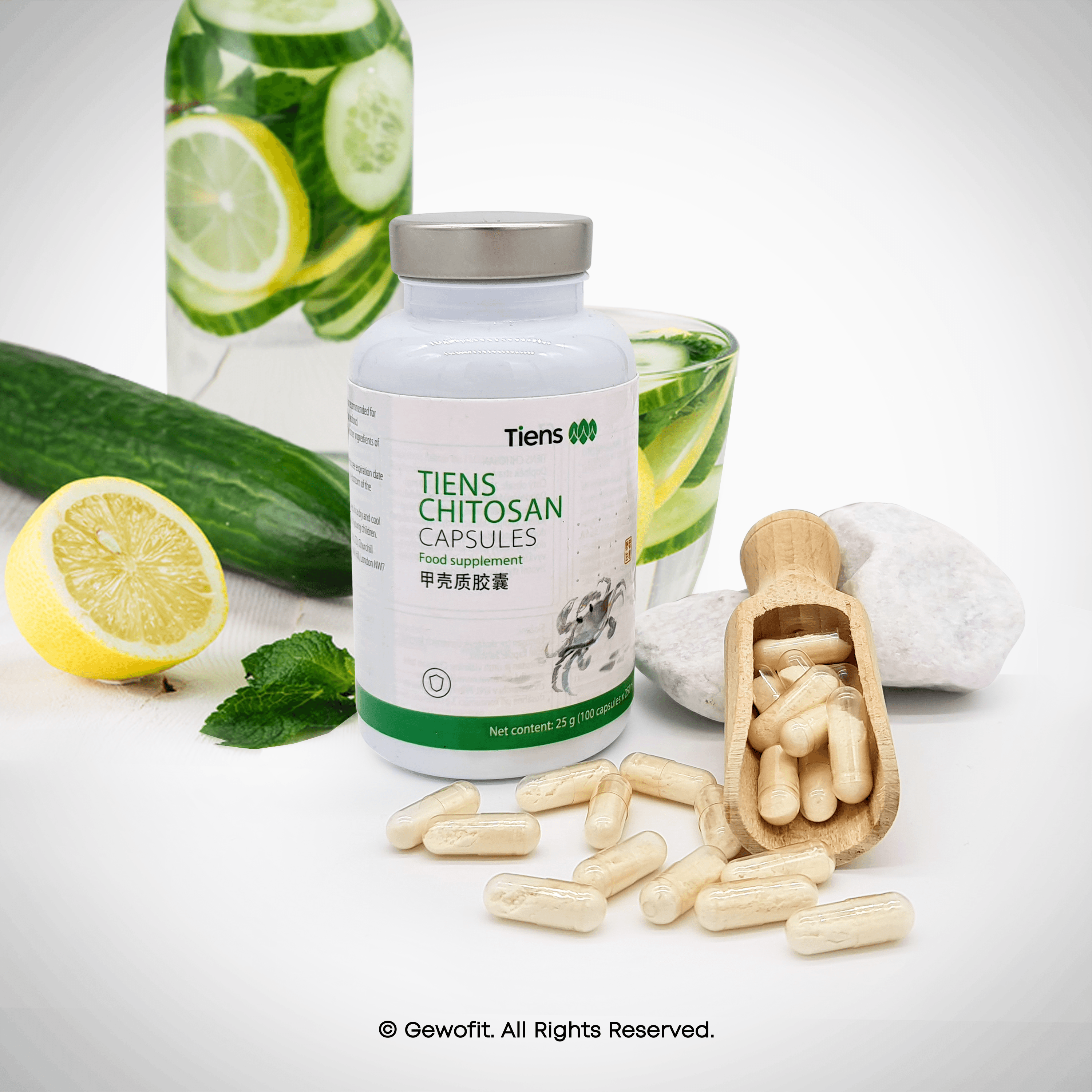 Tiens Chitosan Kapseln Schalentiere 100 Kapseln Nahrungsergänzungsmittel - gewofit