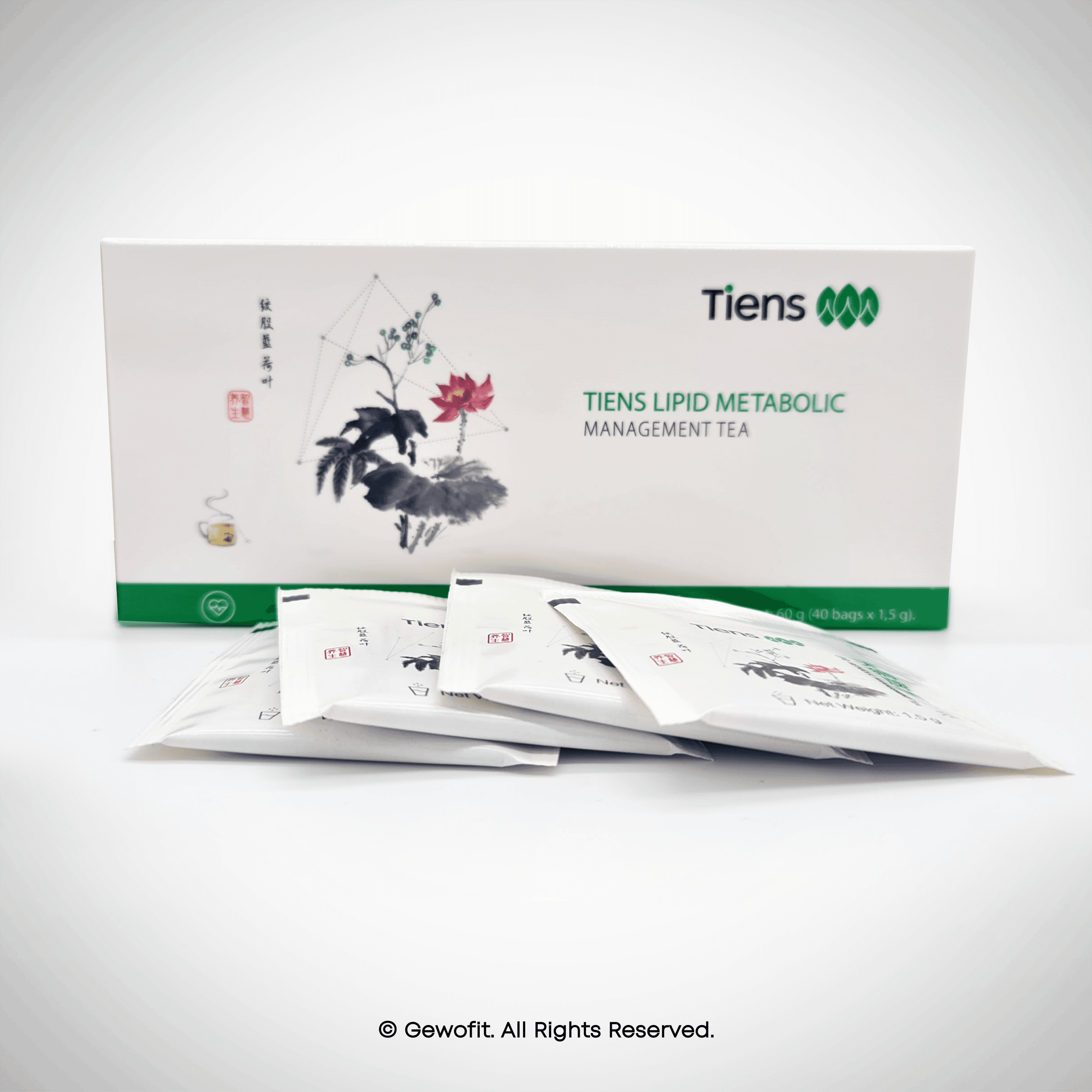 TIENS Teeähnliches Erzeugnis mit Gynostemma (Jiaogulan), Lotusblätter, Cassia-Samen, Chinesische Knöterichwurzel und sechs Sorten von grünem Tee - gewofit