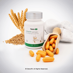 TIENS Vitality Softgels mit kaltgepresstem Weizenkeimöl, Lecithin und Beta-Carotin - gewofit